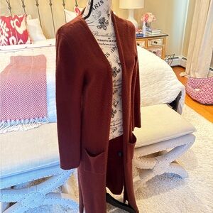 Long Women's Cardigan Sweater size large by Knot Sisters